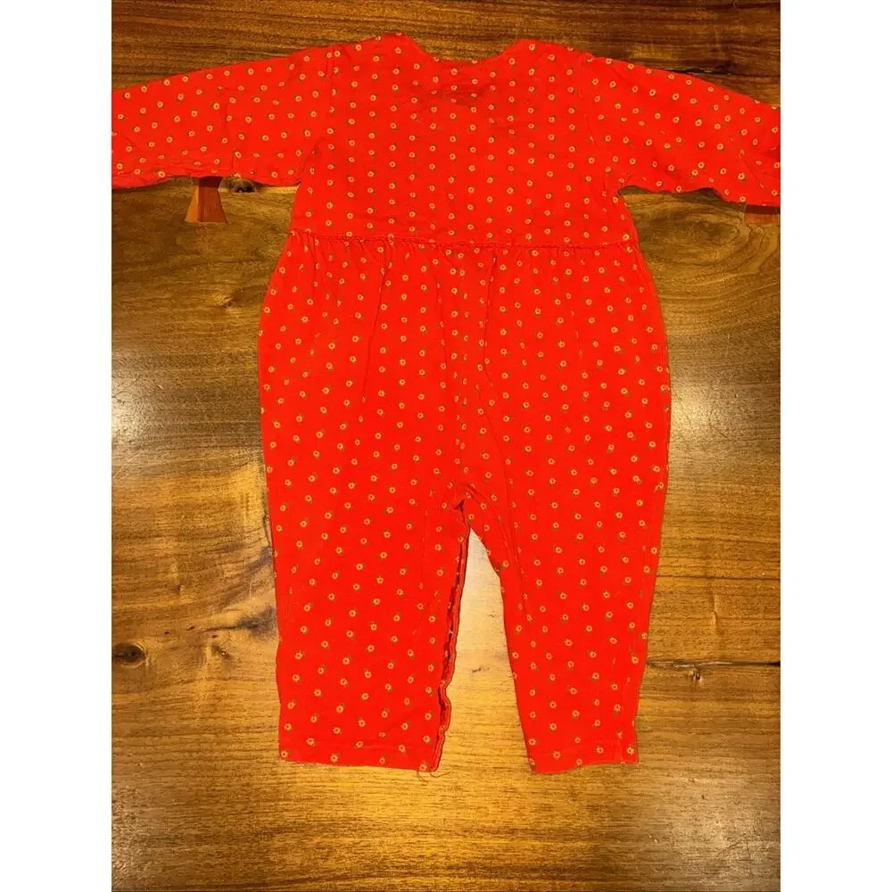 Vintage Baby Gap Romper Floral 90s Or Y2K 100% Cotton 18-24 Months